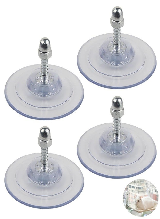 SquEqu 4 Pack Cat Window Perch Suction Cup Replacement with Screws 85mm Sturdy Strong Hanging Holder Suction Cups for Cat Window Perch Cordless Hammock Foldable Cats Bed Seat - Image 1